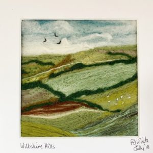 needle felted landscape picture