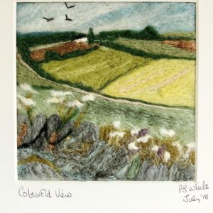 needle felted landscape picture