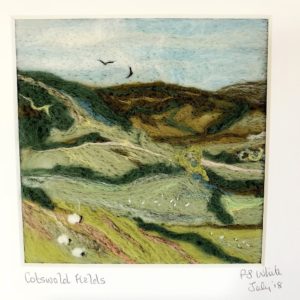 needle felted landscape picture