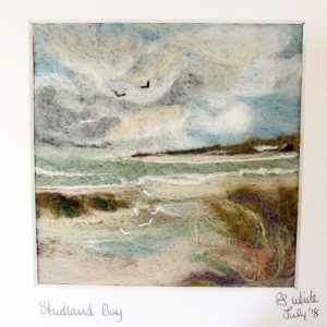 needle felted landscape picture