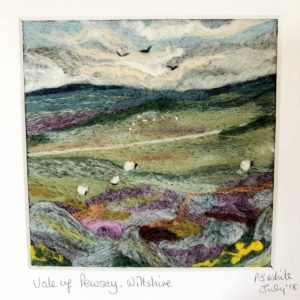 needle felted landscape picture