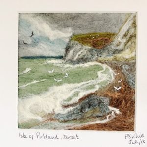 needle felted landscape picture