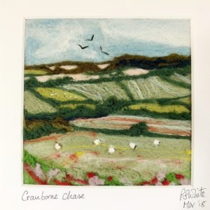 needle felted landscape picture