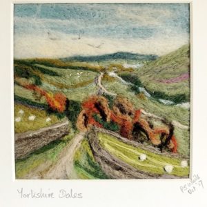 needle felted landscape picture