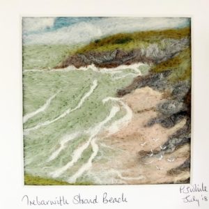 needle felted landscape picture