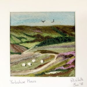 needle felted landscape picture
