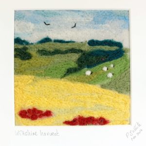 needle felted landscape picture