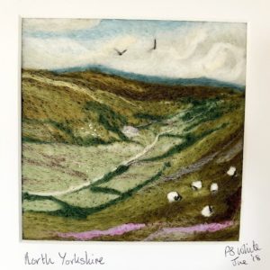 needle felted landscape picture