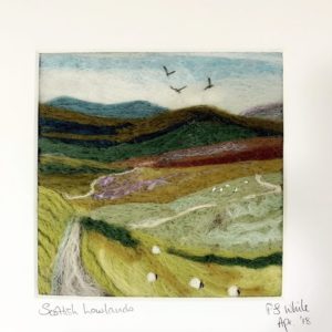 needle felted landscape picture