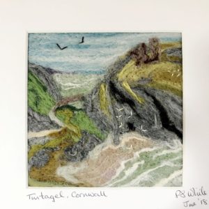 needle felted landscape picture