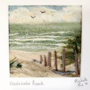 needle felted landscape picture