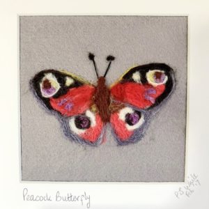needle felted butterfly picture