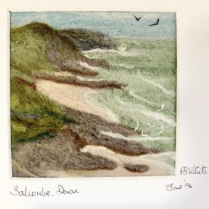 needle felted landscape picture