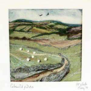 needle felted landscape picture