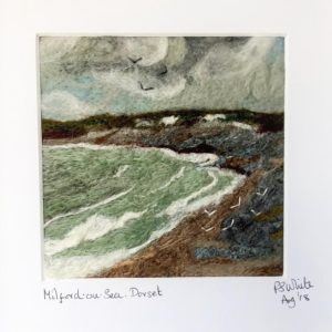 needle felted landscape picture