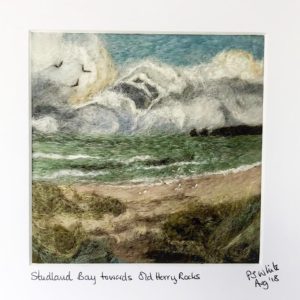 needle felted landscape picture